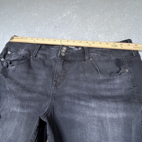 Torrid Jegging Jeans Womens Plus 22 Denim Stretch 28” Inseam Distressed Pockets - Picture 7 of 13